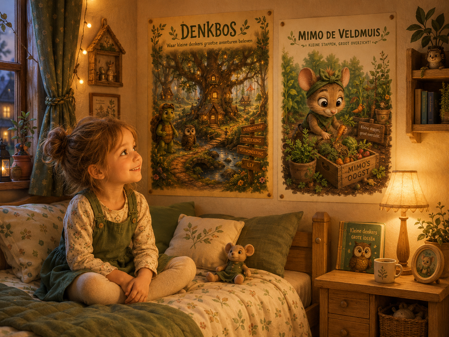 Conceptbeeld van een Denkbos kinderkamer met Mimo